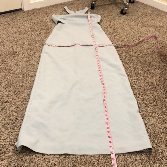 Elizabeth and James Tisha Formal Maxi Dress Gown Size 6 Sky Blue Cut Out Sides - Picture 9 of 9